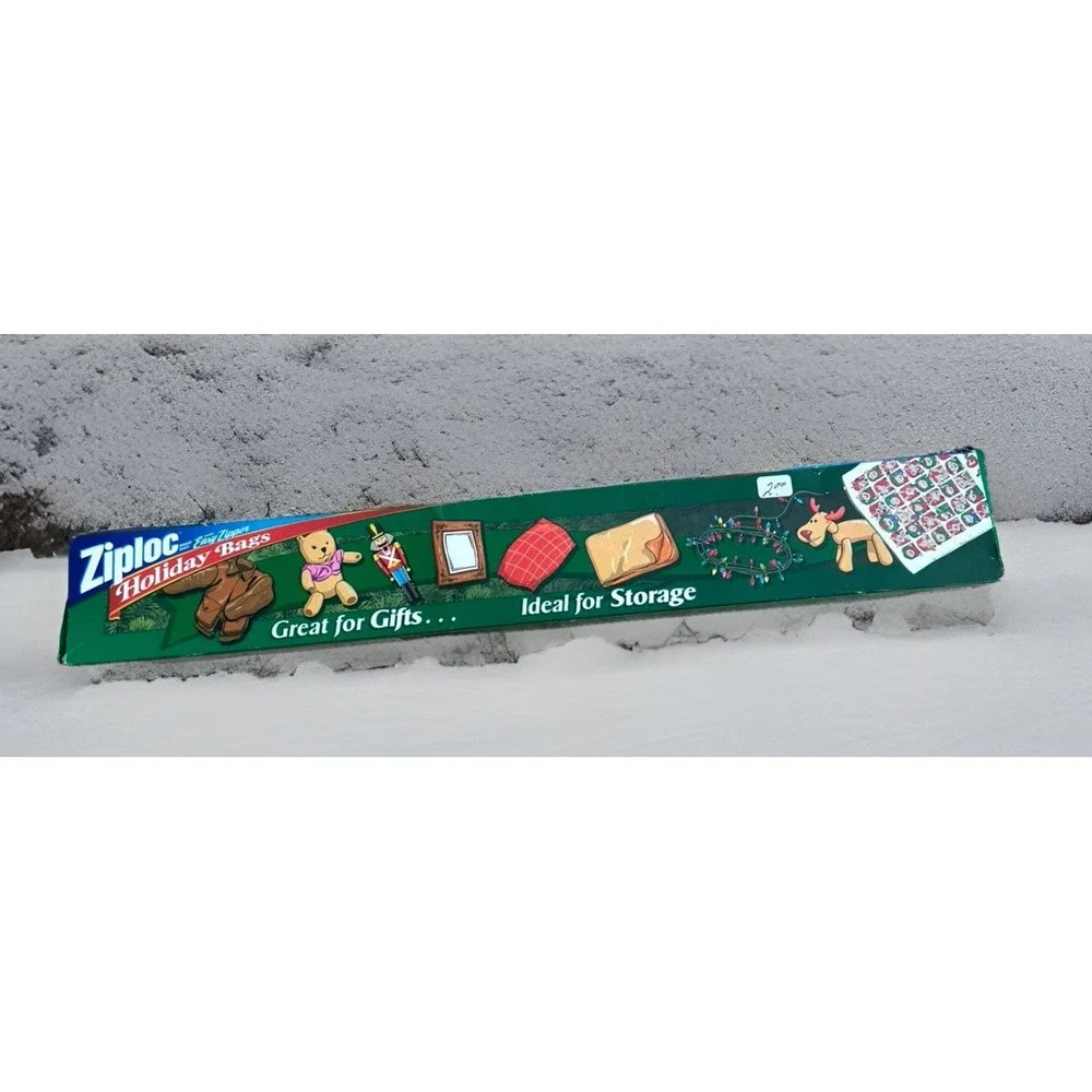 Ziploc Easy Zipper Holiday/Christmas Gift/Storage‎ Bags Jumbo Size VTG 2000